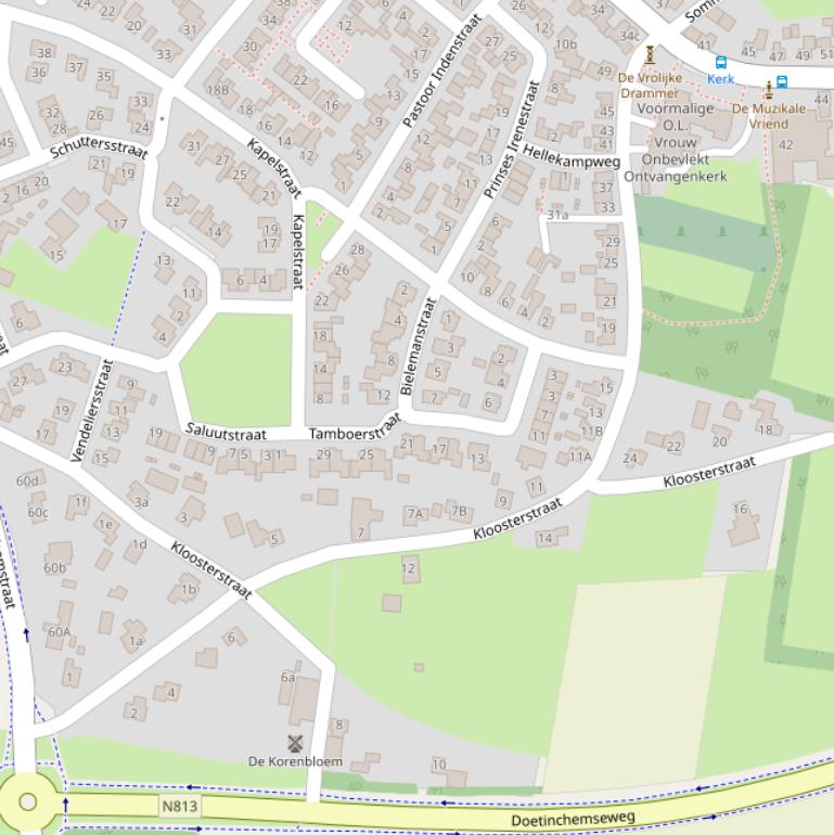 Kaart van de Kloosterstraat.