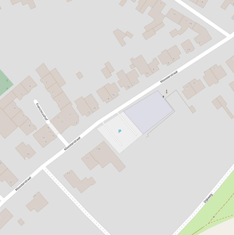 Kaart van de Kloosterstraat.