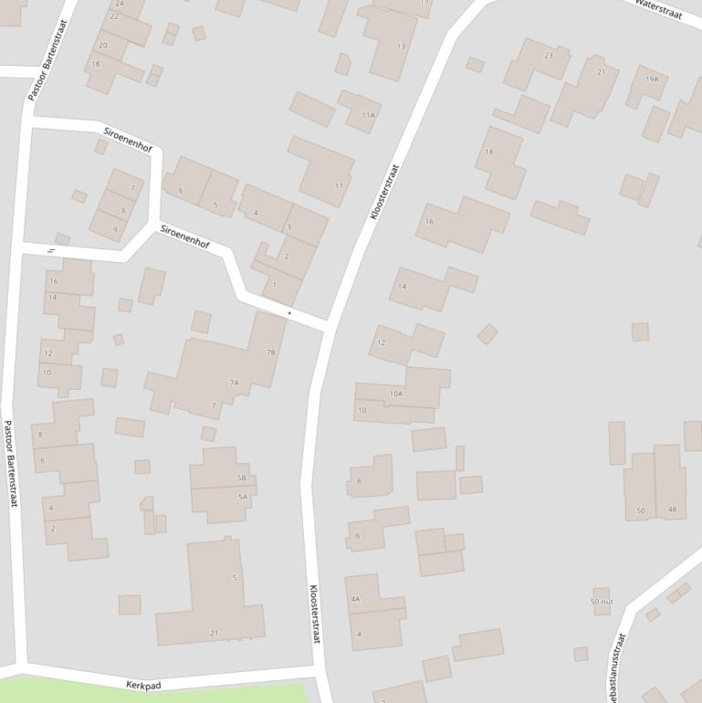 Kaart van de Kloosterstraat.