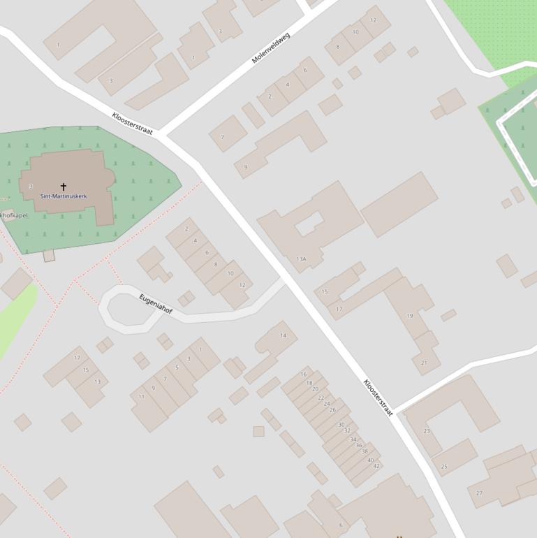 Kaart van de Kloosterstraat.