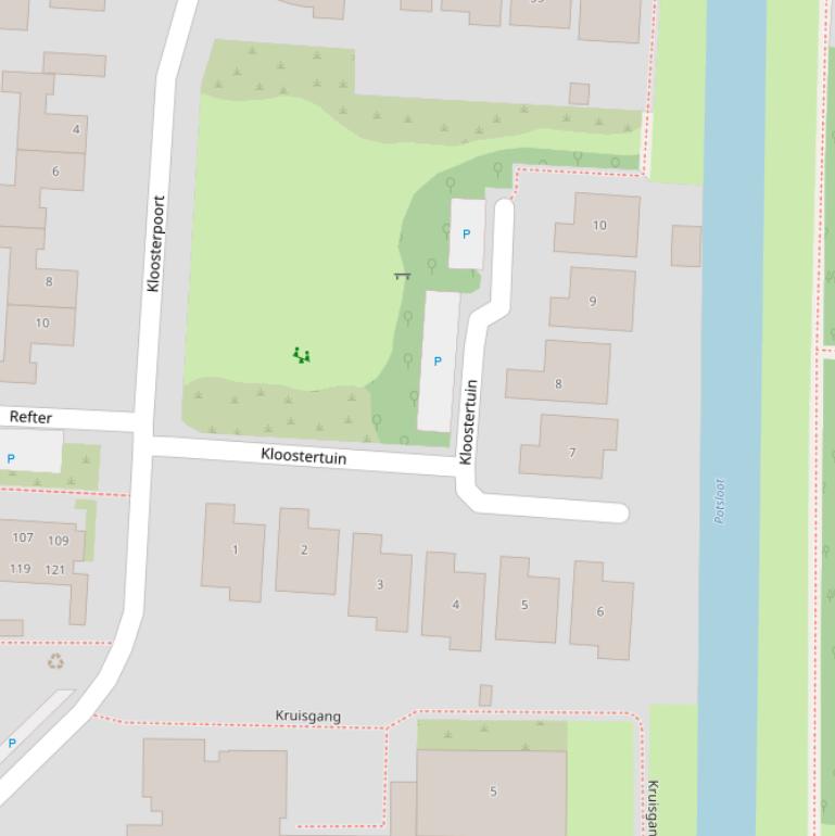 Kaart van  Kloostertuin.