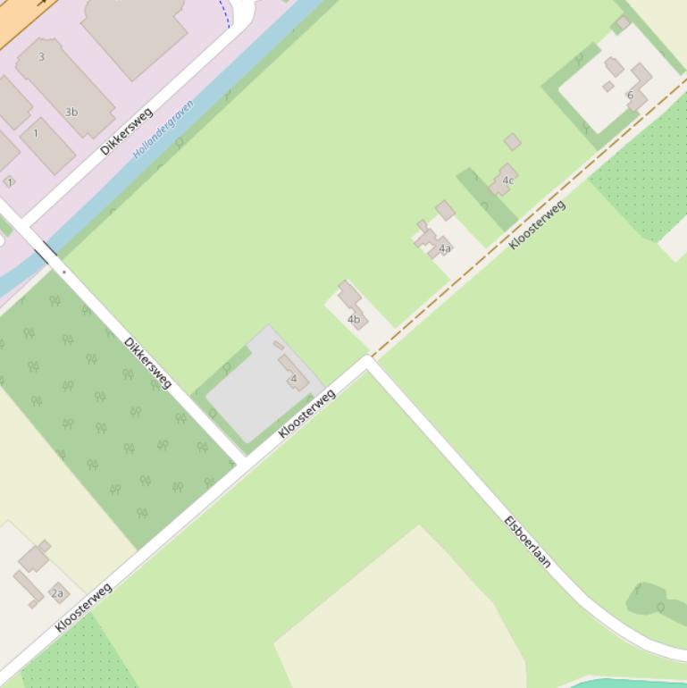 Kaart van de Kloosterweg.