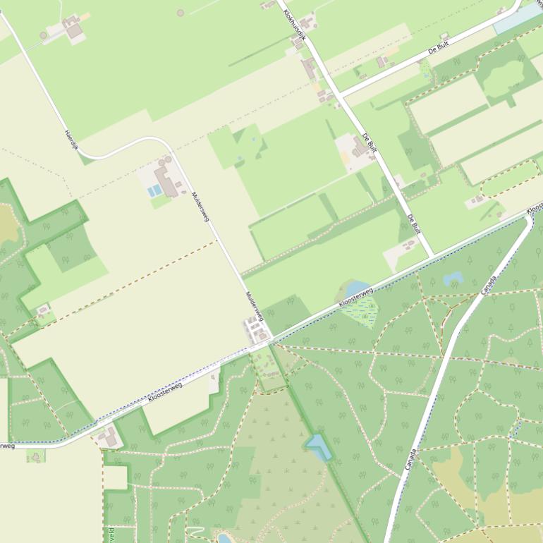 Kaart van de Kloosterweg.