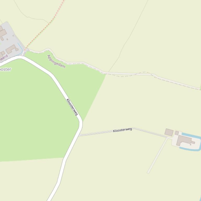 Kaart van de Kloosterweg.