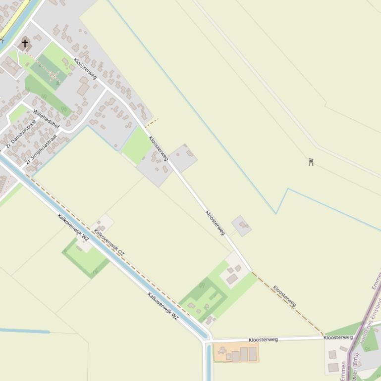 Kaart van de Kloosterweg.