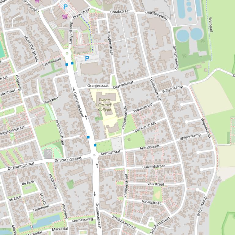 Kaart van de Kloppenstraat.