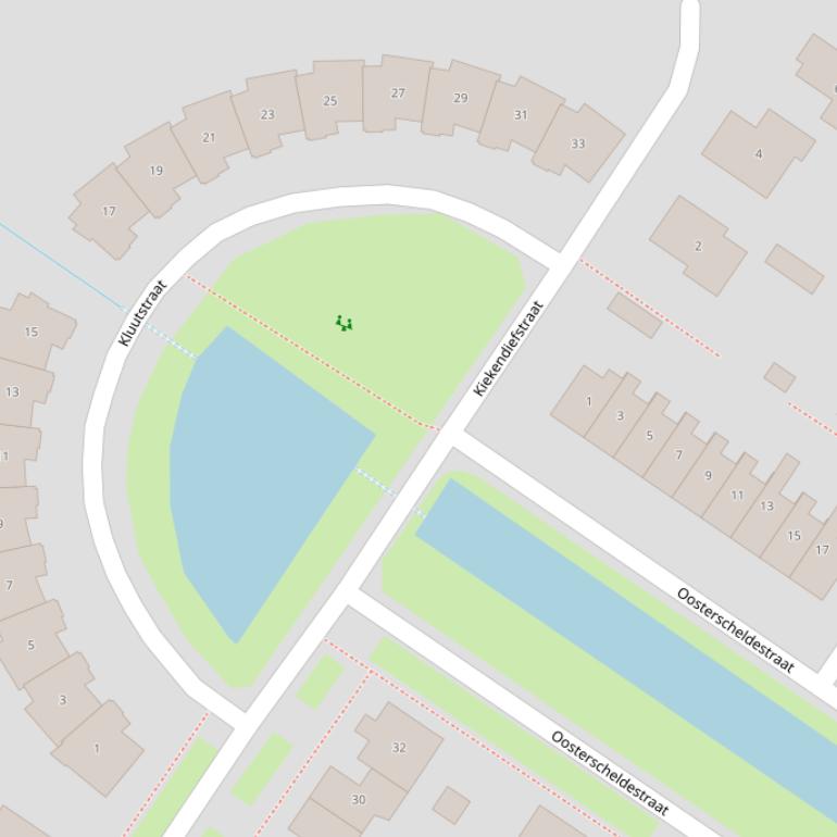 Kaart van de Kluutstraat.