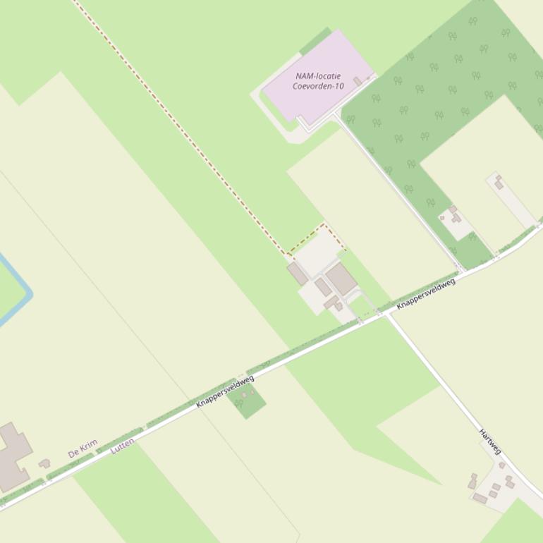 Kaart van de Knappersveldweg.