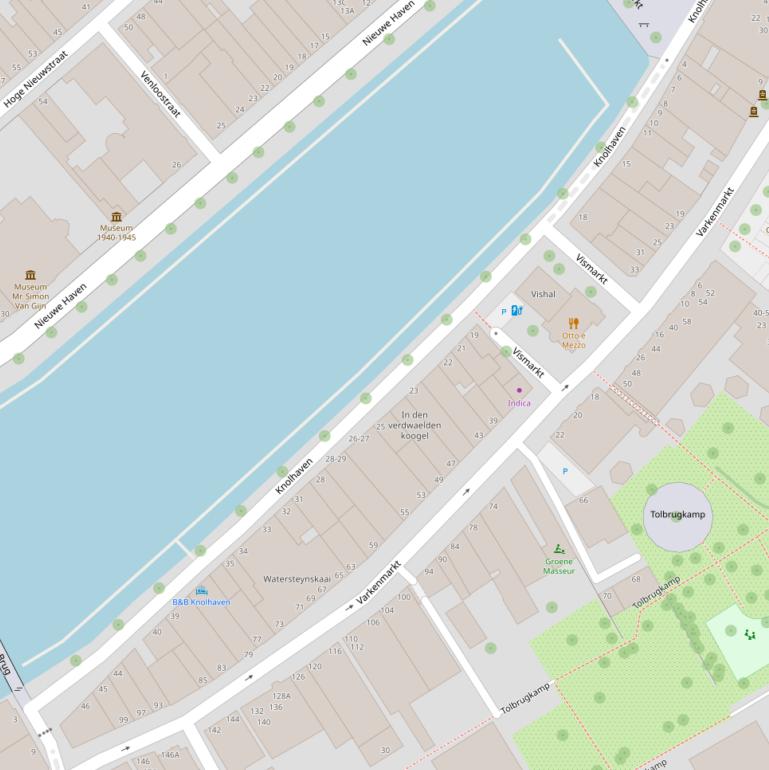 Kaart van de Knolhaven.