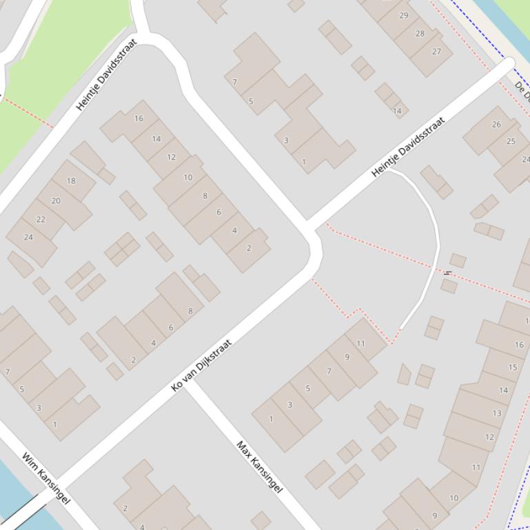 Kaart van de Ko van Dijkstraat.