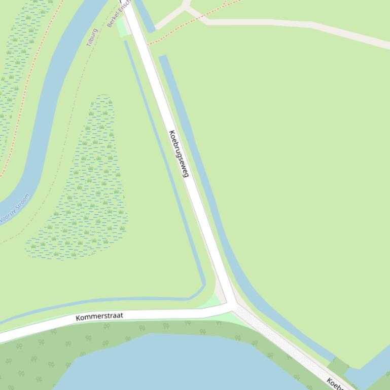 Kaart van de Koebrugseweg.