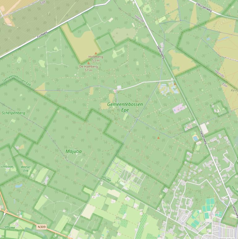 Kaart van de Koekenbergweg.