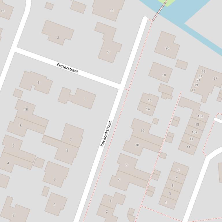 Kaart van de Koekoekstraat.