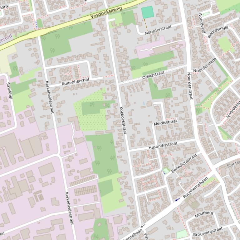 Kaart van de Koekoekstraat.