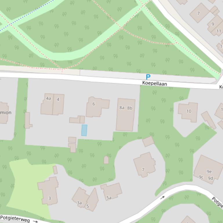 Kaart van de Koepellaan.