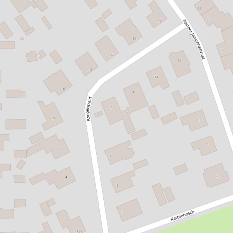 Kaart van de Koepelstraat.