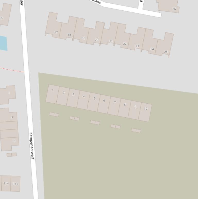 Kaart van het Koggewerf.
