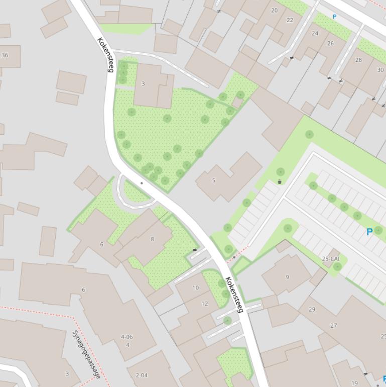 Kaart van de Kokensteeg.