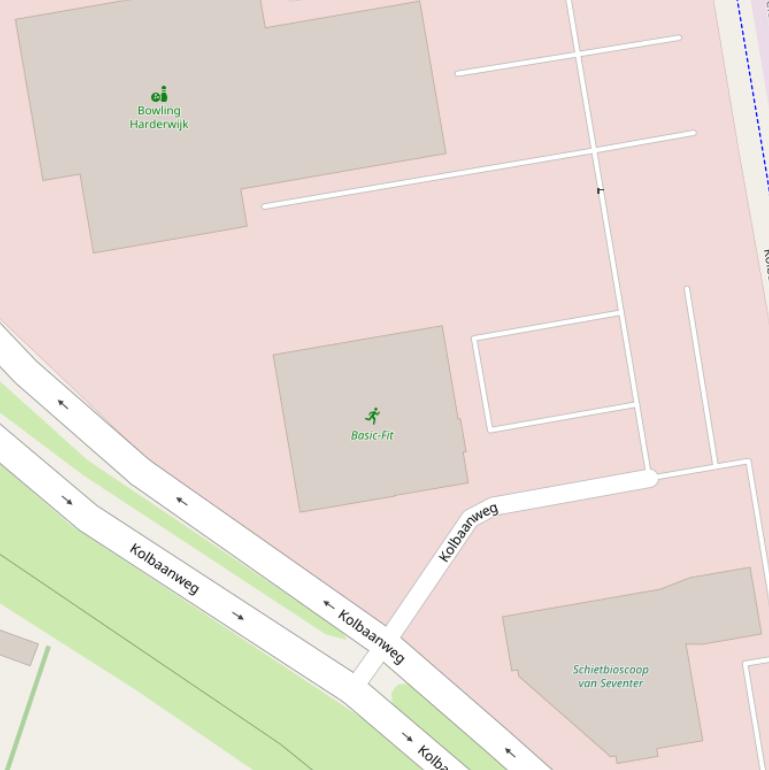 Kaart van de Kolbaanweg.