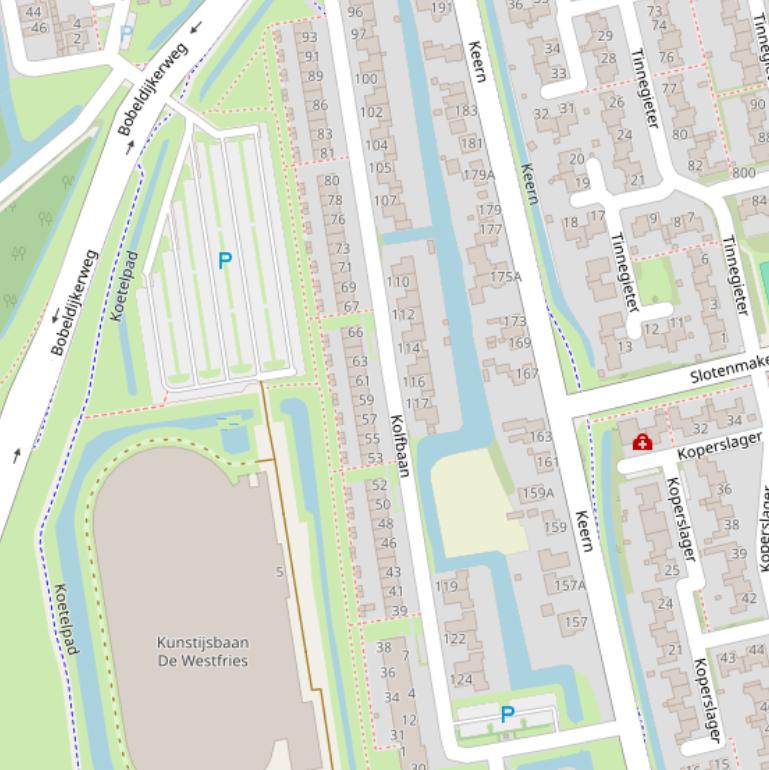 Kaart van  Kolfbaan.