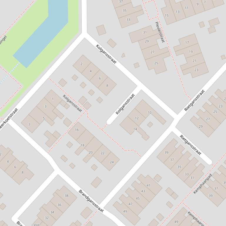 Kaart van de Kolgansstraat.