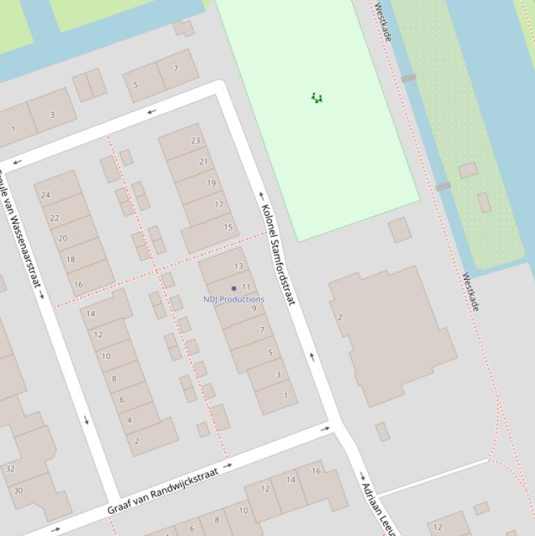 Kaart van de Kolonel Stamfordstraat.