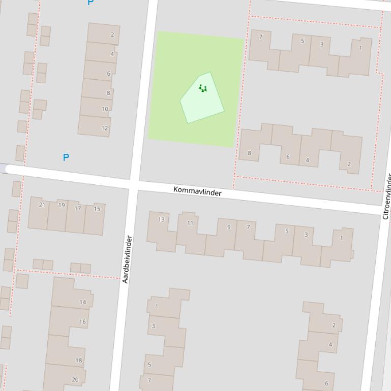 Kaart van  Kommavlinder.