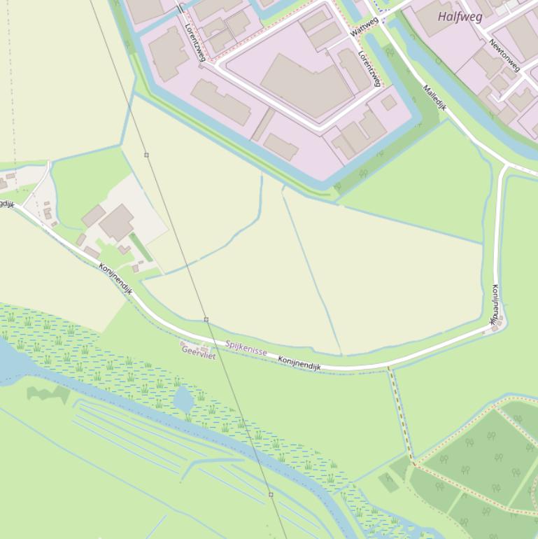 Kaart van de Konijnendijk.