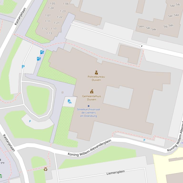 Kaart van het Koning Willem-Alexanderplein.