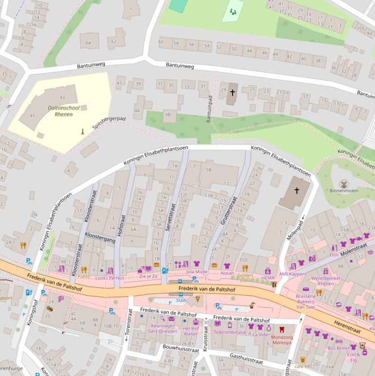 Kaart van het Koningin Elisabethplantsoen.