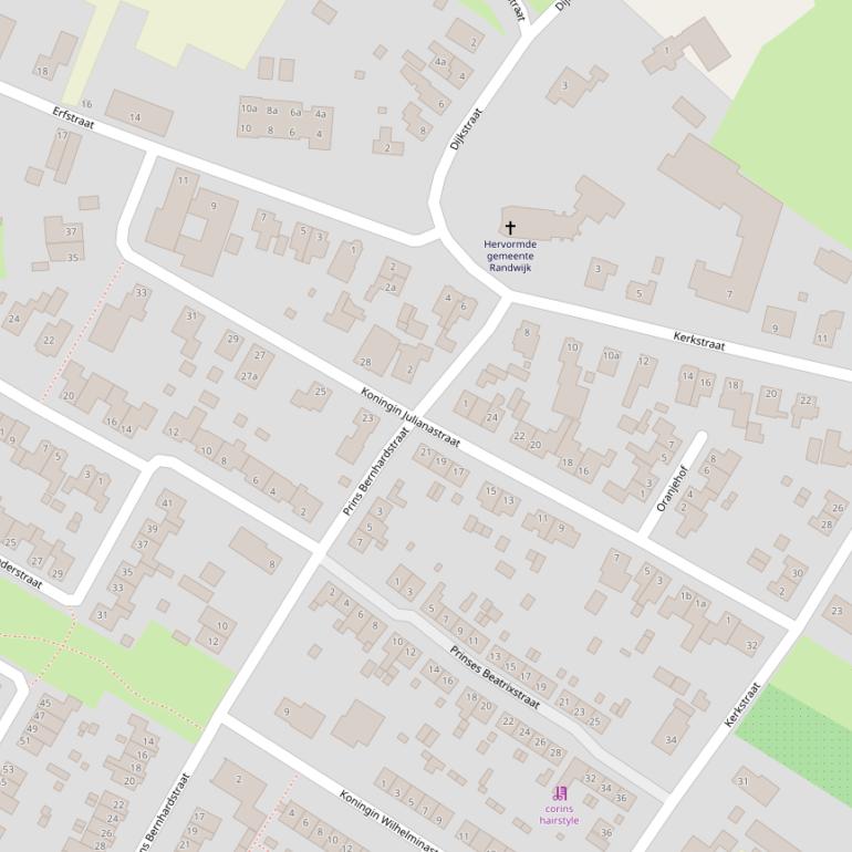 Kaart van de Koningin Julianastraat.