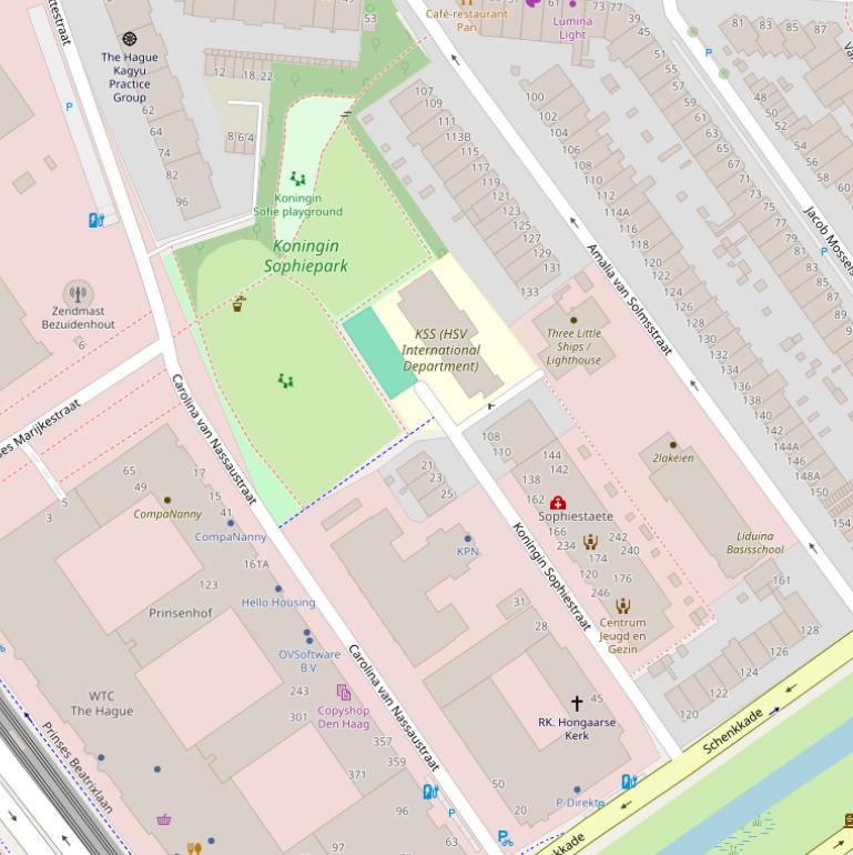 Kaart van de Koningin Sophiestraat.