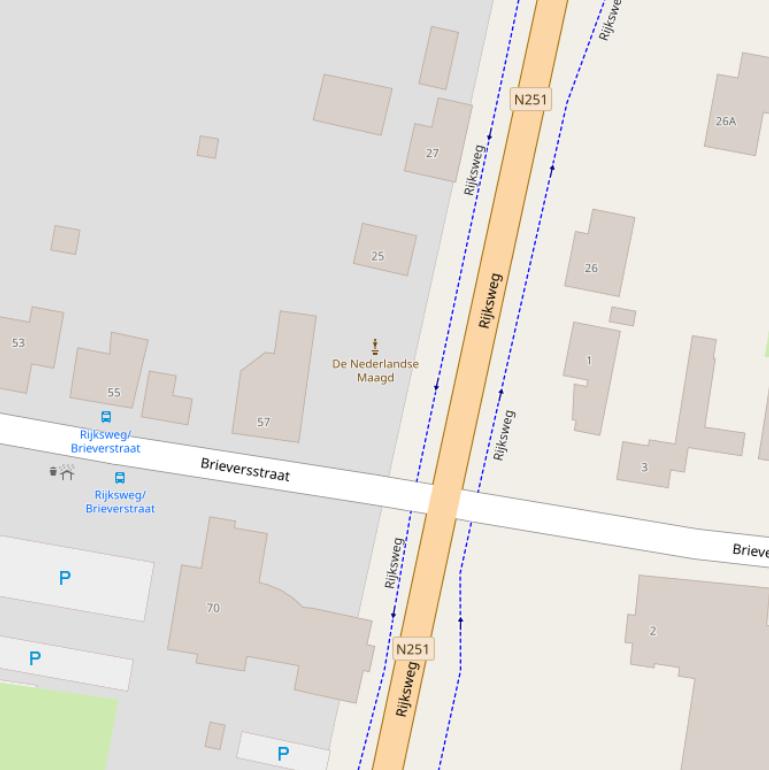 Kaart van het Koningin Wilhelminaplein.