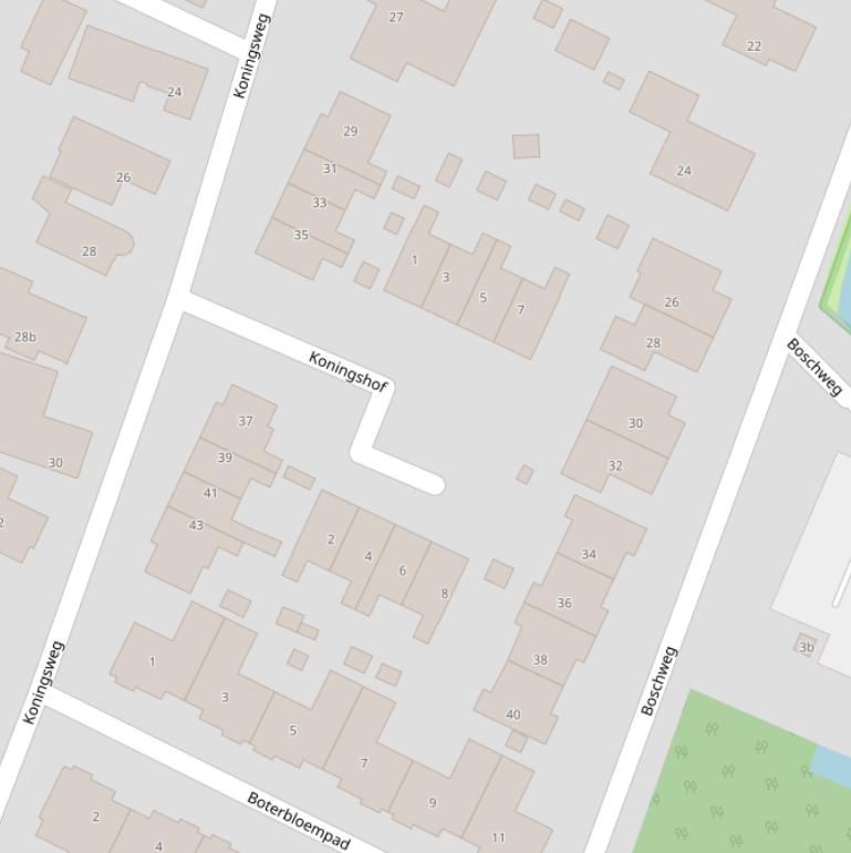 Kaart van de Koningshof.