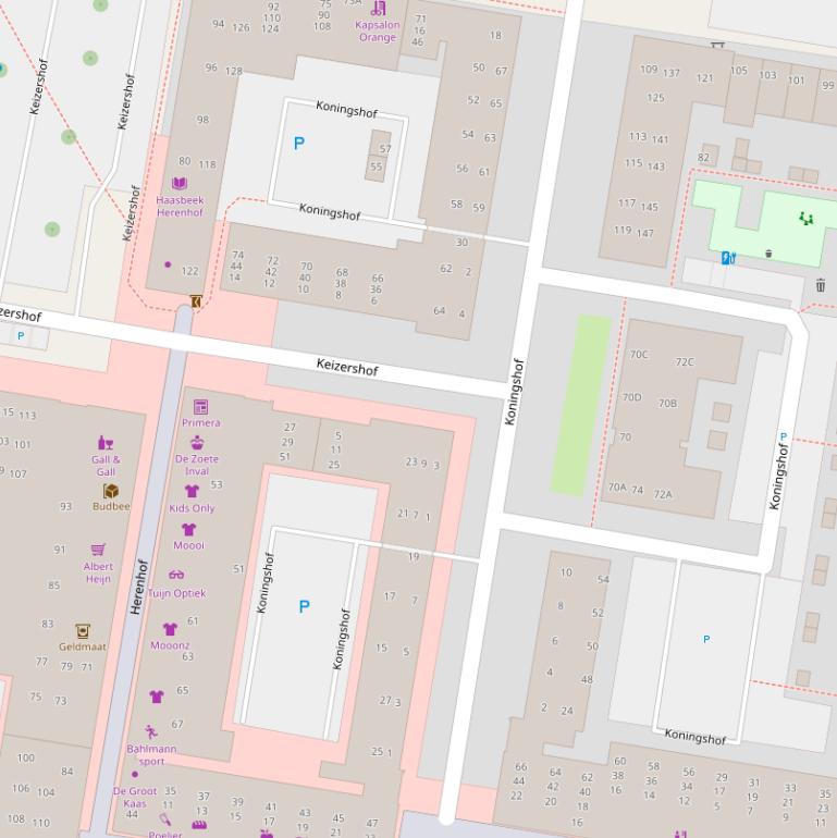 Kaart van de Koningshof.