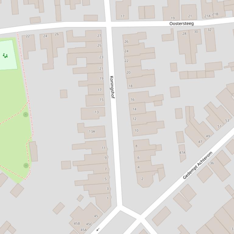 Kaart van de Koningshof.