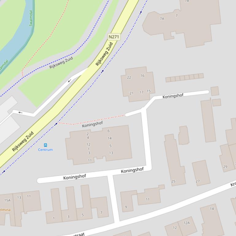 Kaart van de Koningshof.