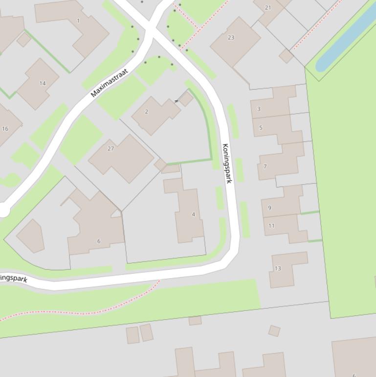 Kaart van het Koningspark.