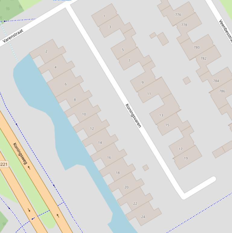 Kaart van  Koningsvaren.