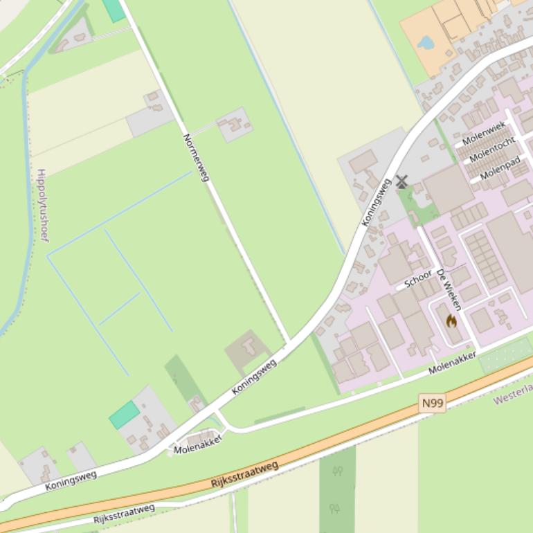 Kaart van de Koningsweg.