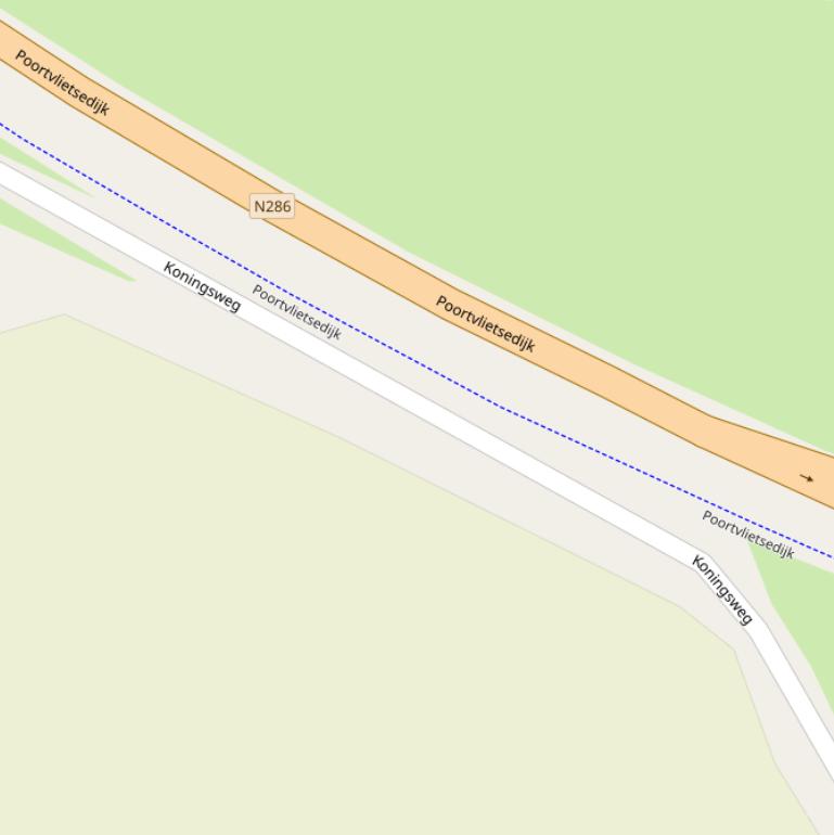 Kaart van de Koningsweg.