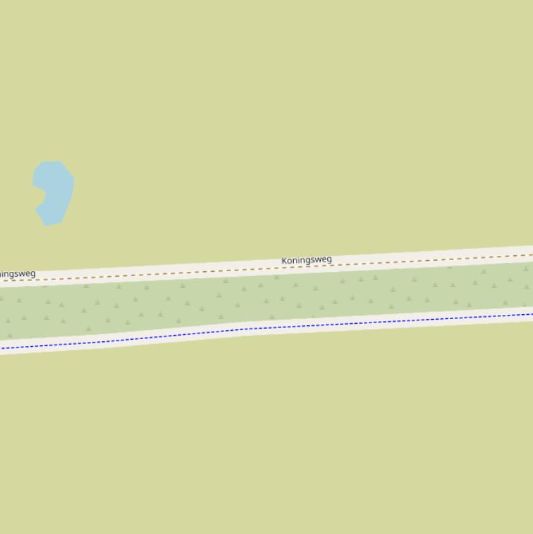 Kaart van de Koningsweg.