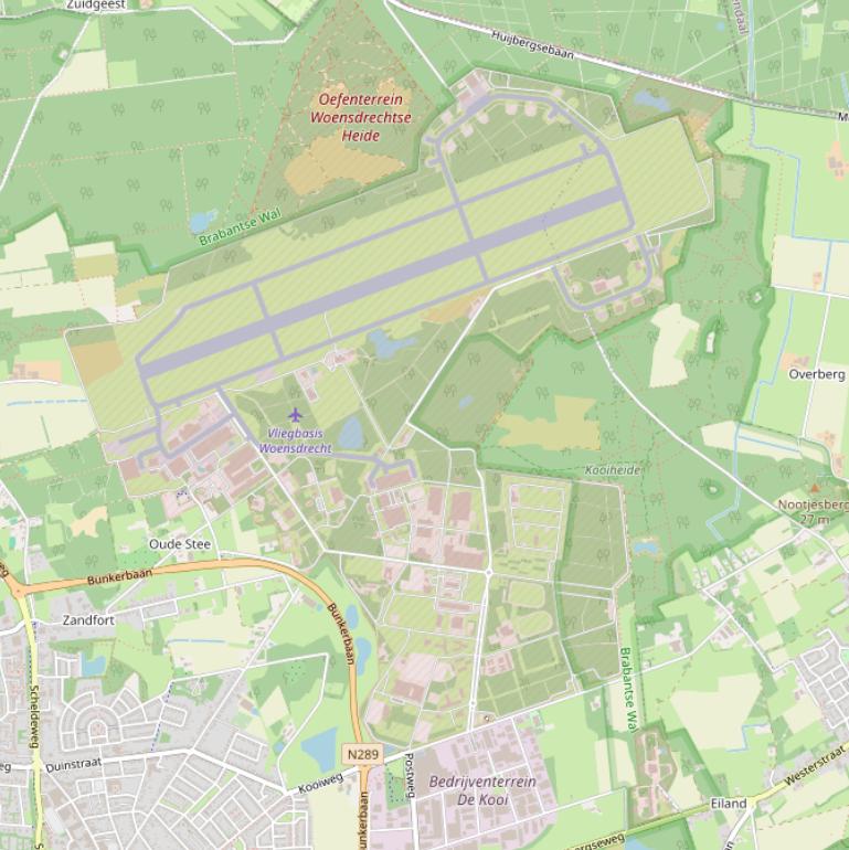 Kaart van de Kooiweg.