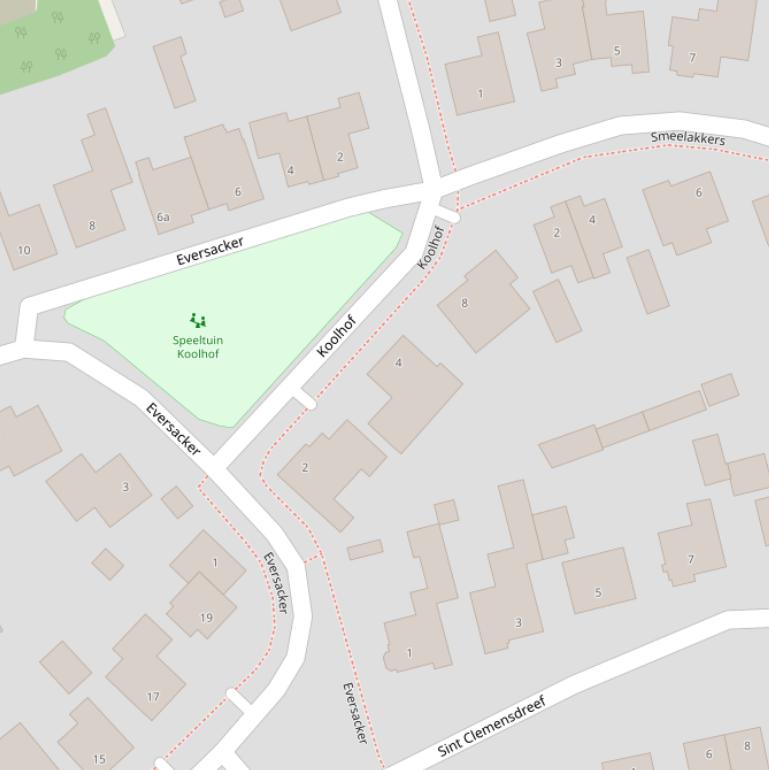 Kaart van de Koolhof.