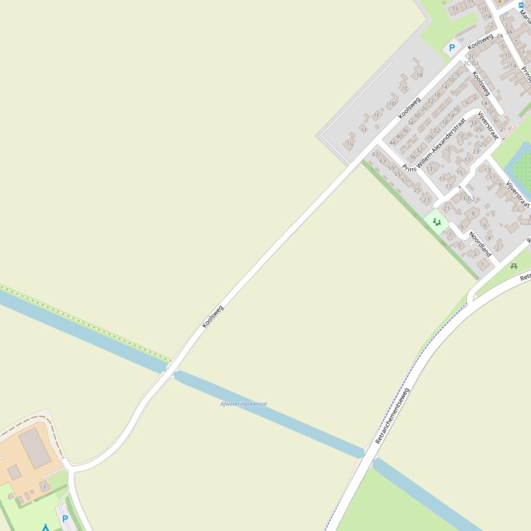 Kaart van de Koolsweg.