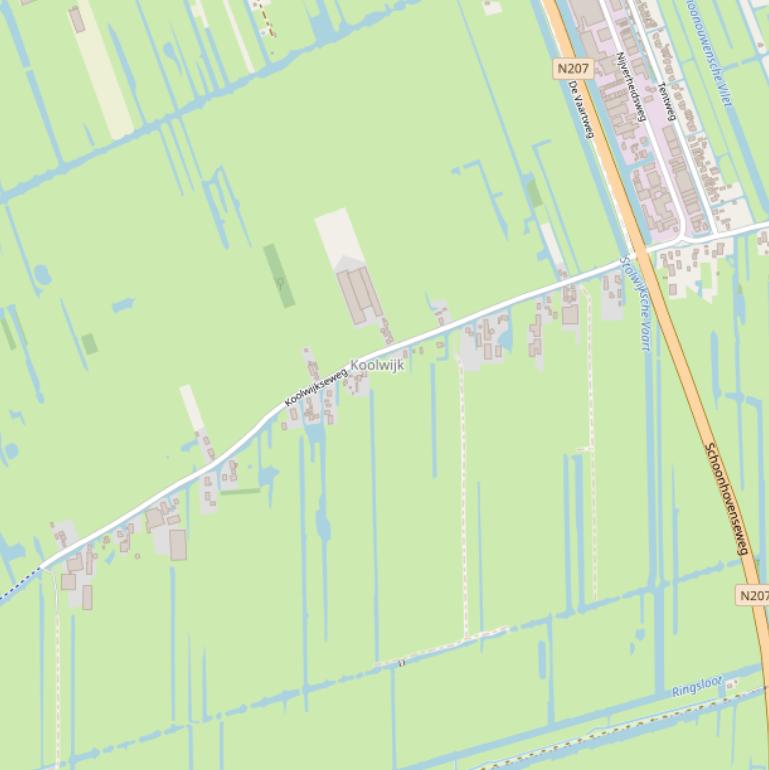 Kaart van de Koolwijkseweg.