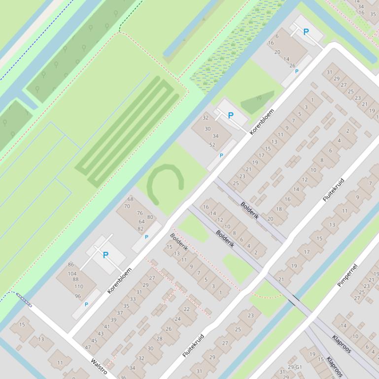 Kaart van  Korenbloem.