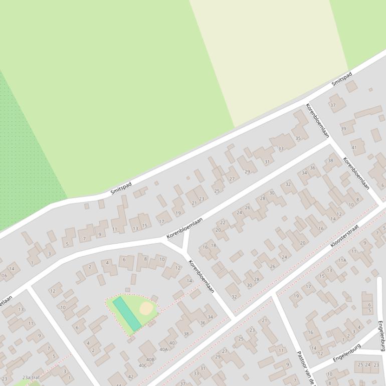 Kaart van de Korenbloemlaan.