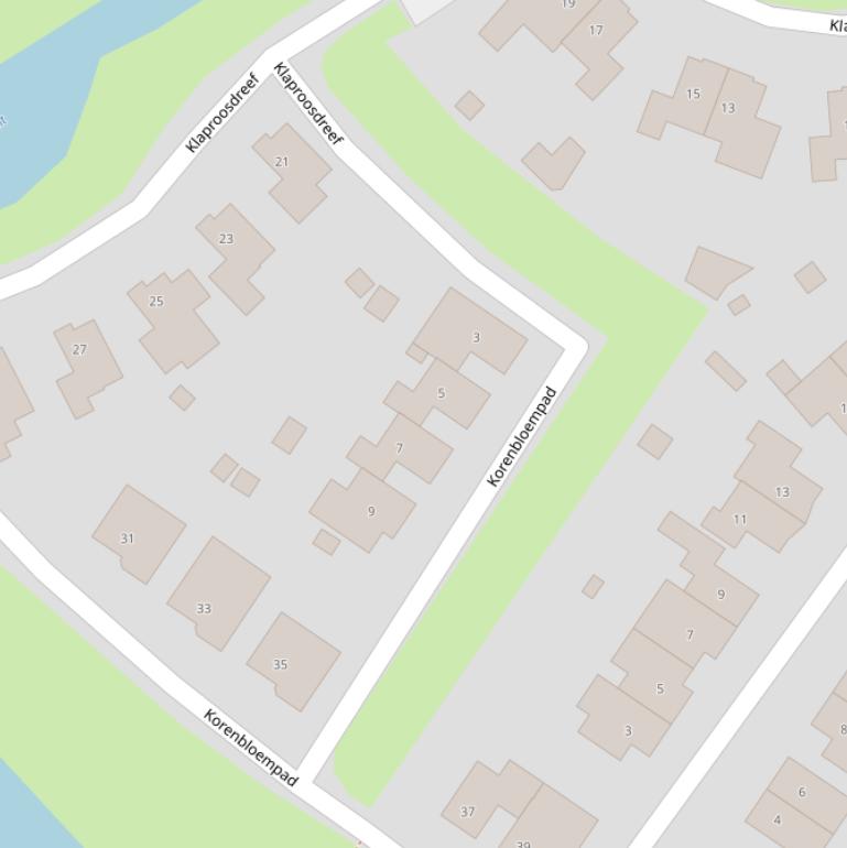 Kaart van het Korenbloempad.