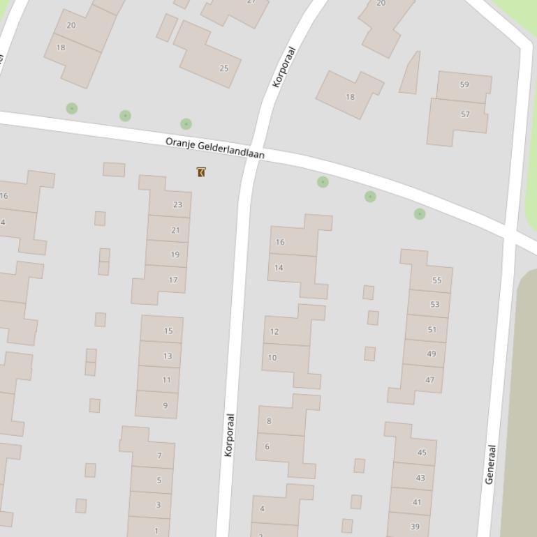 Kaart van  Korporaal.